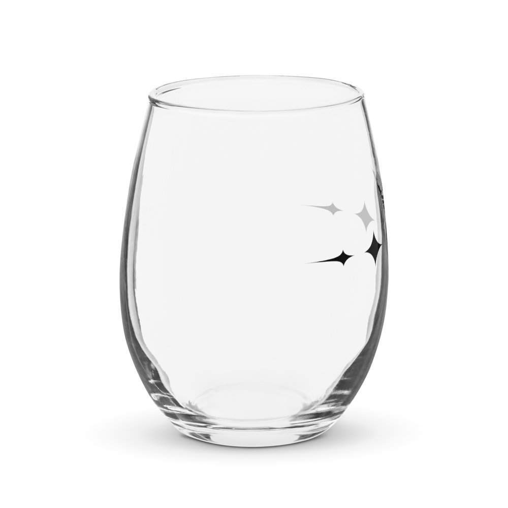 Crowned Apple (Black) ✦ Stemless Wine Glass product image (4)