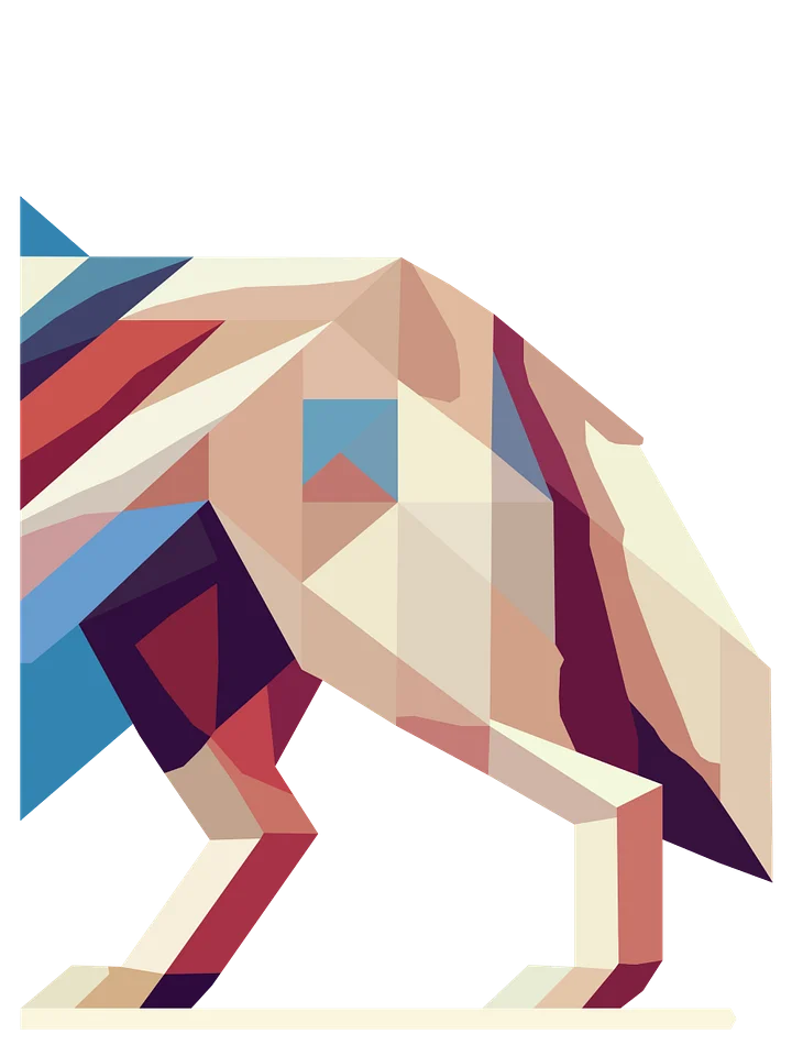 Free Geometric Wolf PNG Art - Transparent Background, Low Poly Animal Illustration product image (2)