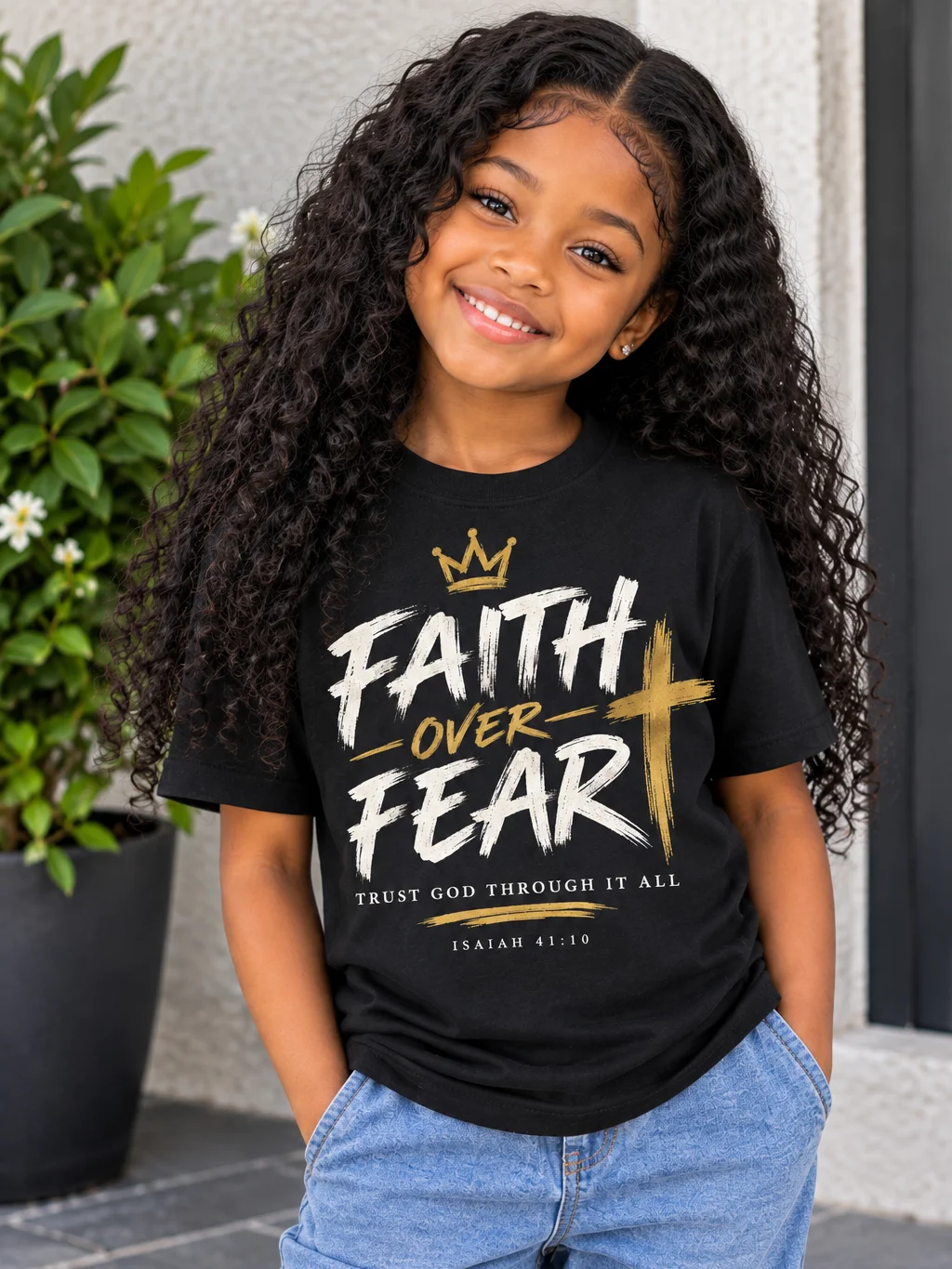 Faith Over Fear Youth T-Shirt product image (2)