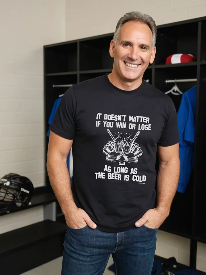 Funny Hockey T-Shirt – It Doesn't Matter If You Win or Lose – Beer League Hockey Shirt for Men – Gift for Hockey Players & Rink Rats product image (2)