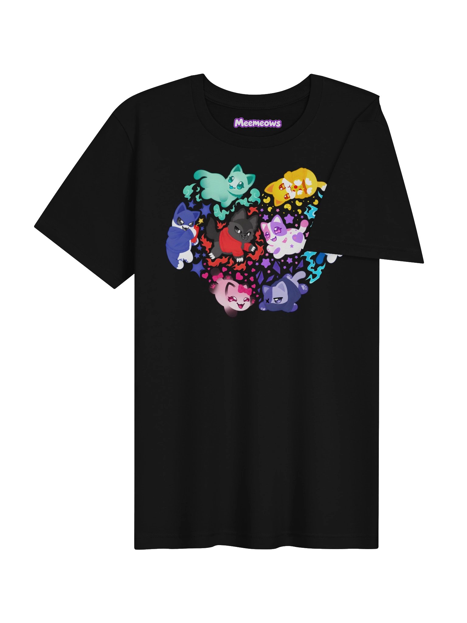 Meemeows Cat T-Shirt – Colorful Kawaii Fantasy Cats product image (4)