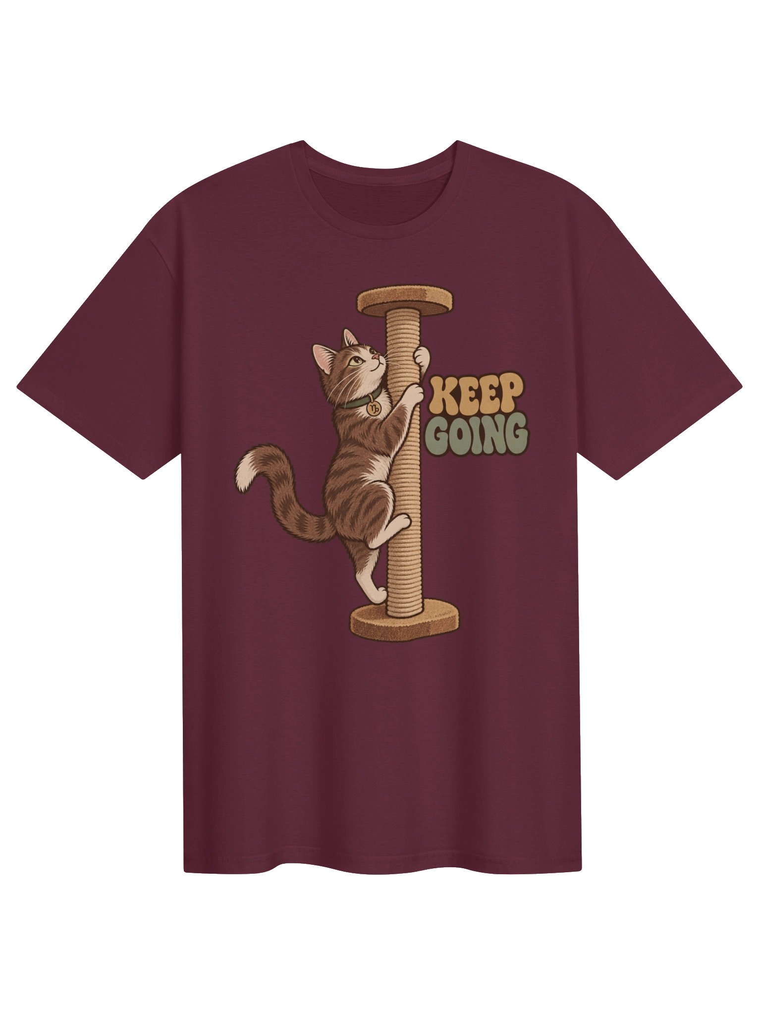 Capricorn Keep Going Cat Zodiac T-Shirt product image (1)