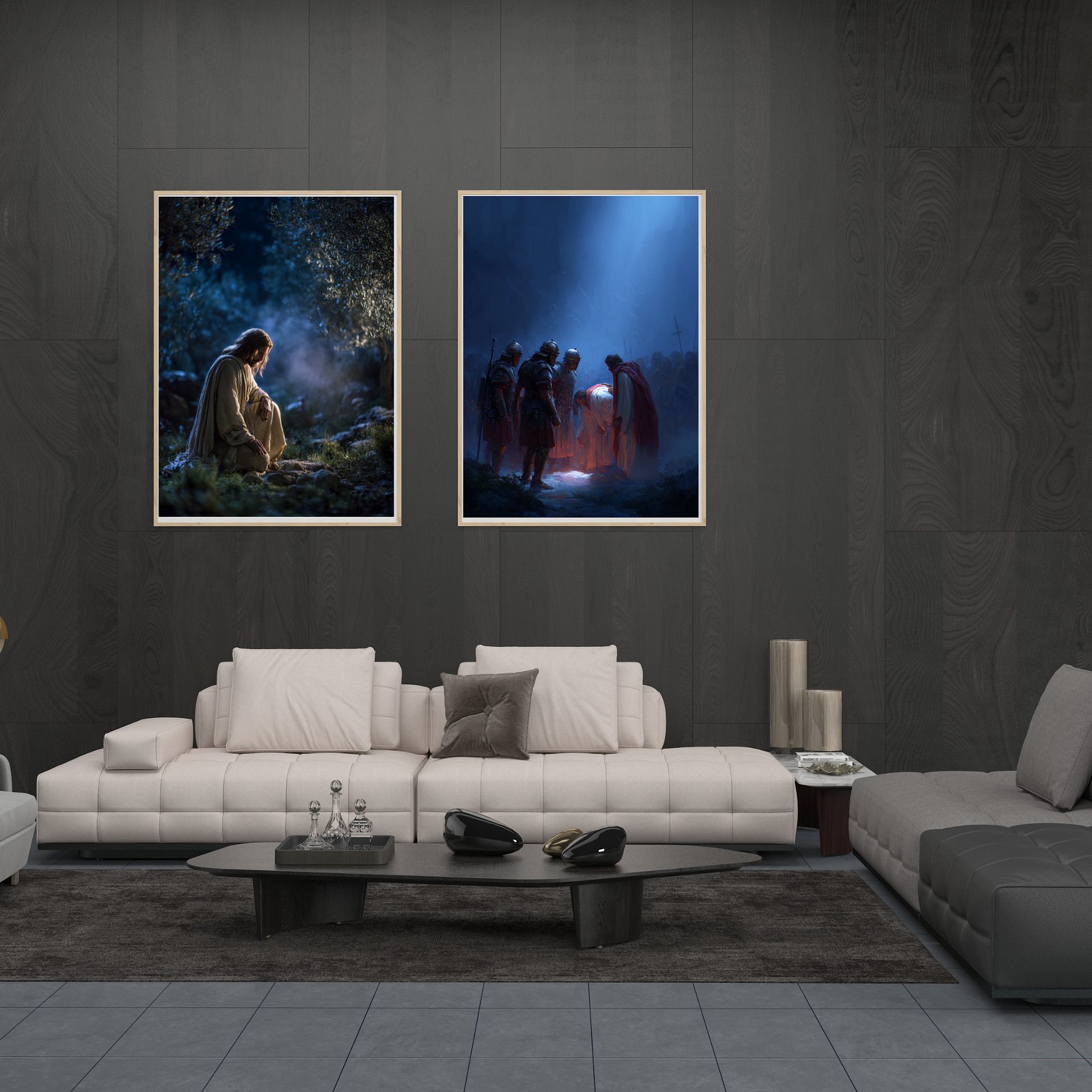 Jesus Crucifixion Wall Art Set | 5-Piece Christian Decor Printable product image (2)