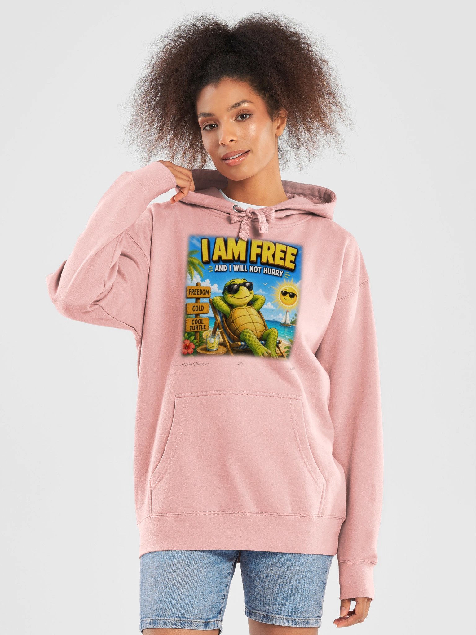 I Am Free Cool Turtle Hoodie product image (4)