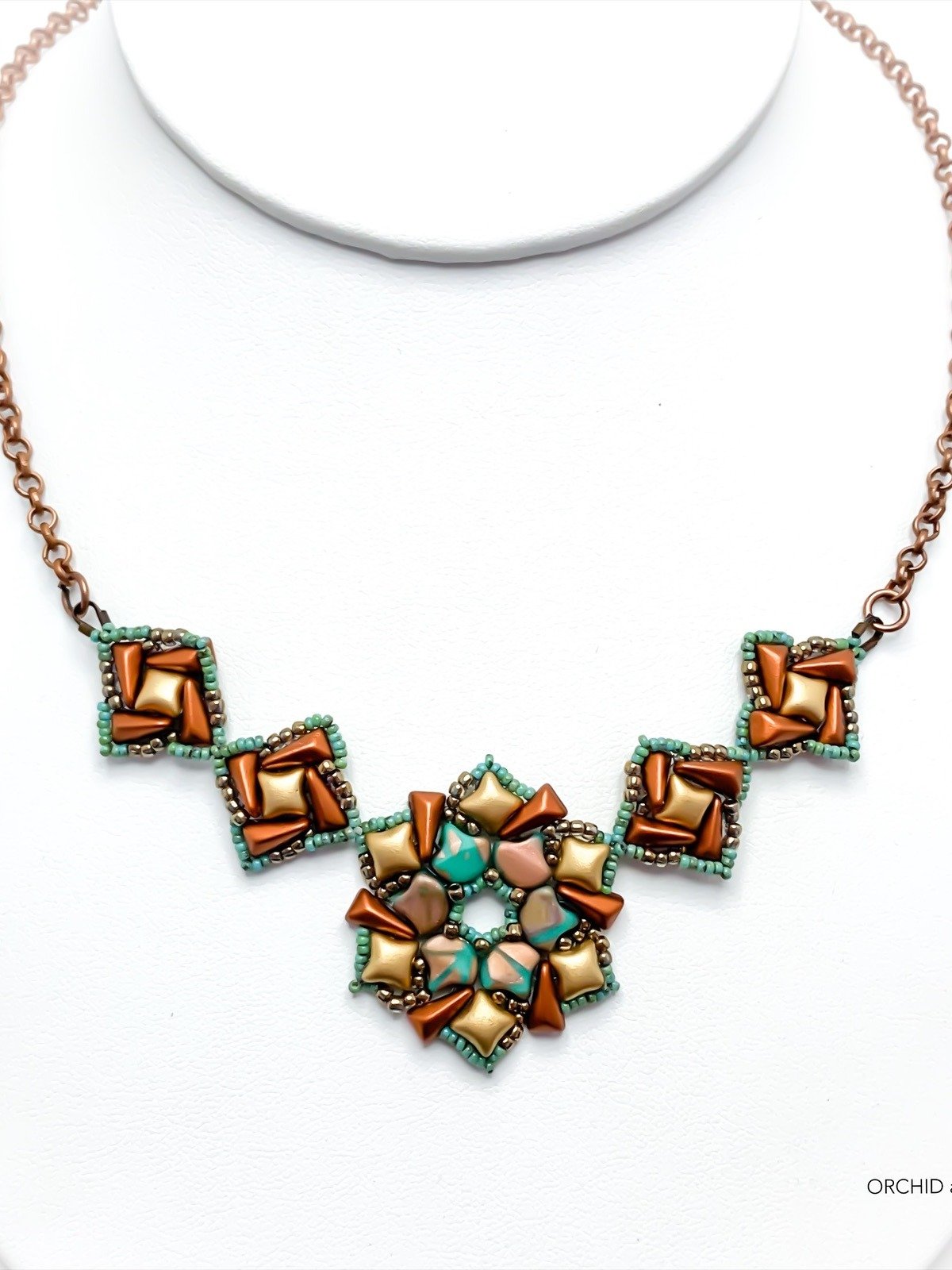 Beading Pattern – Canyon Falls Vexolo and WibeDuo Necklace product image (1)