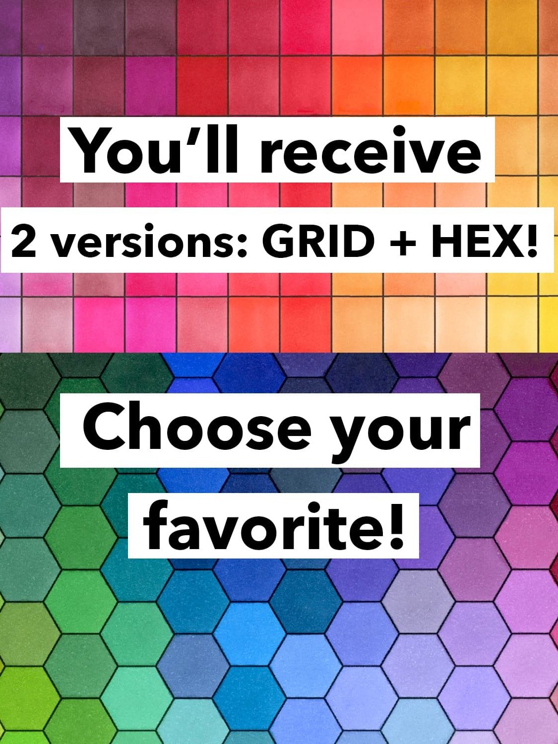Ohuhu Color Chart - 341 Honolulu Colors (NEW + OLD) in Chromatic Order (Hex + Grid) product image (2)