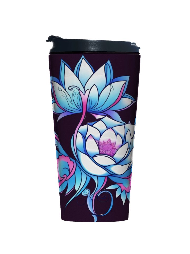Blue Lotus Bloom - Stainless Steel Travel Mug product image (1)