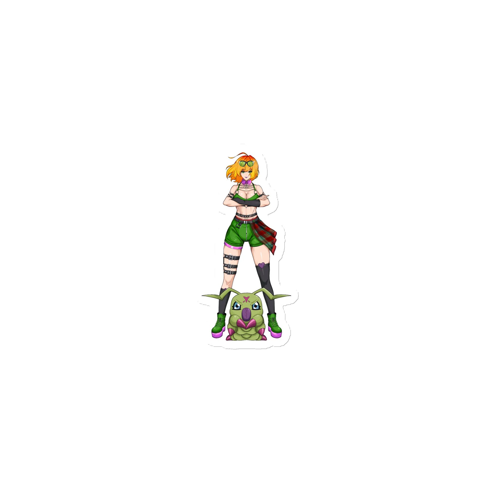 AJ and Wormmon Die Cut Magnet product image (1)