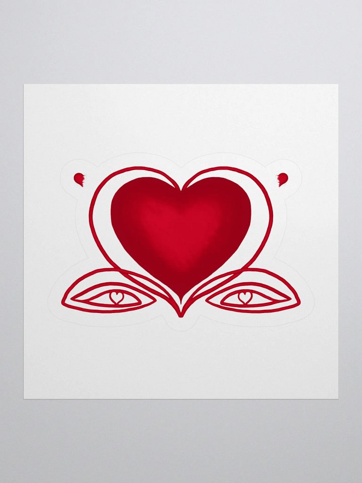 Romantic Heart Kiss Cut Stickers product image (1)