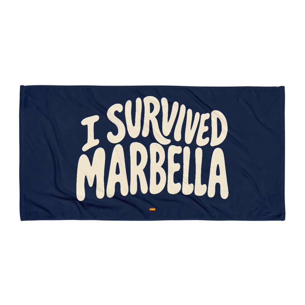 I Survived Marbella — Premium Beach Towel product image (1)