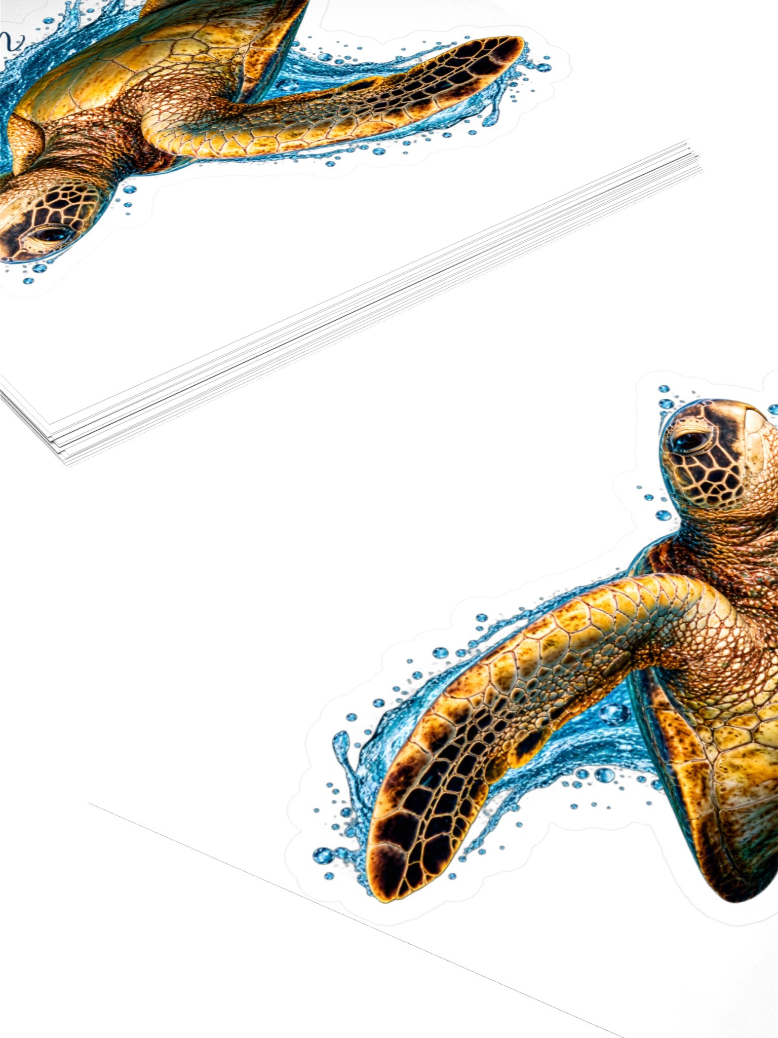 Hawaiian Green in the Blue Sea Turtle Stickers product image (11)