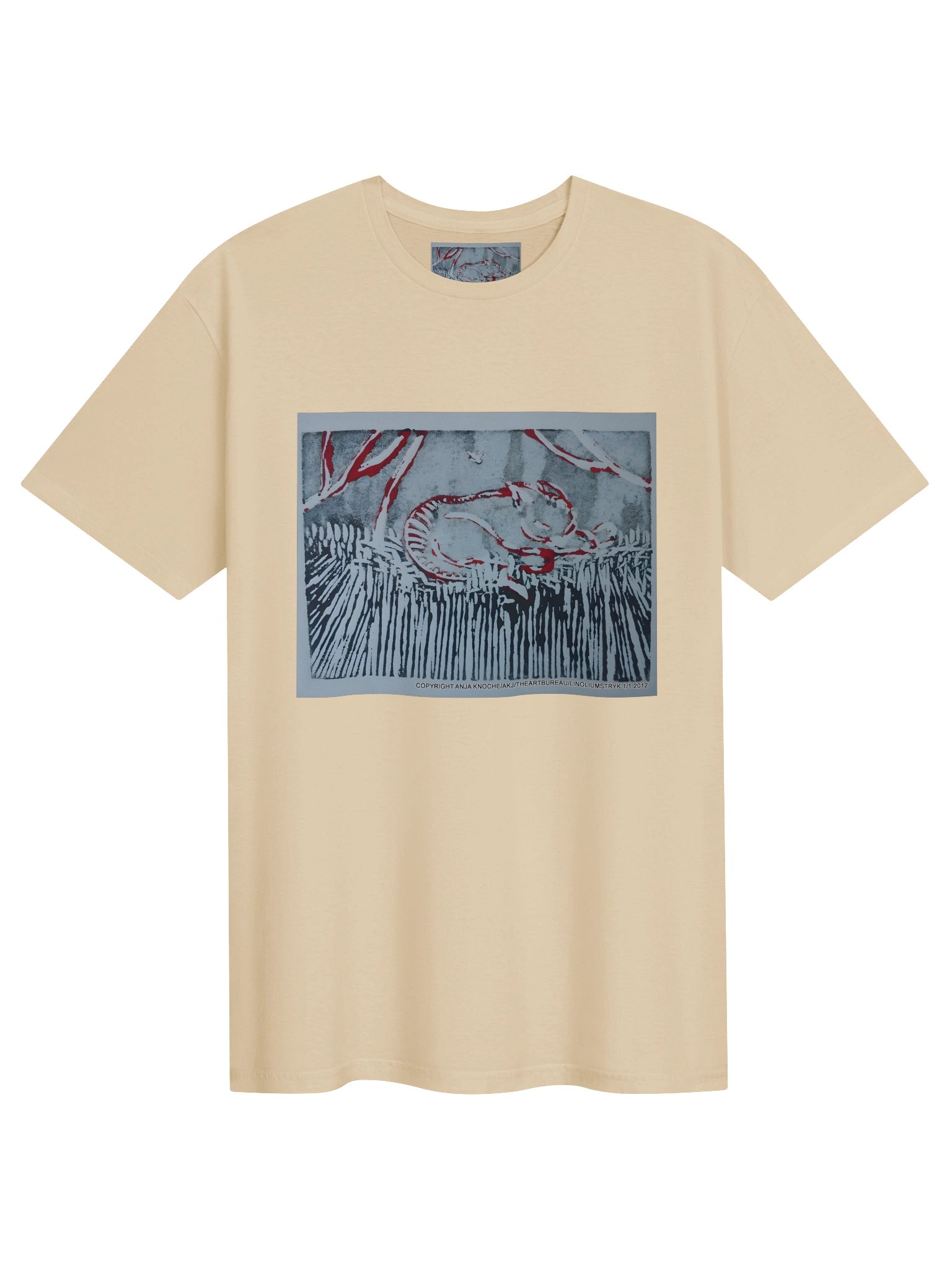 Abstract Red & White original graphic Art Tee product image (1)