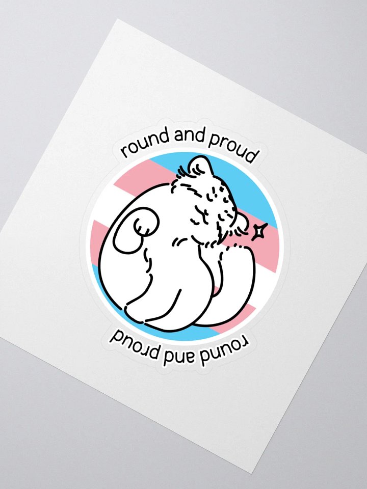 Round and Proud Manul Transgender Version - Sticker product image (4)
