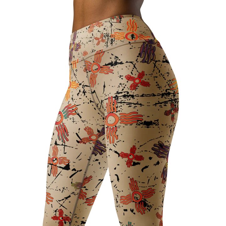 Squiggly Zia Tan Collage Leggings product image (1)
