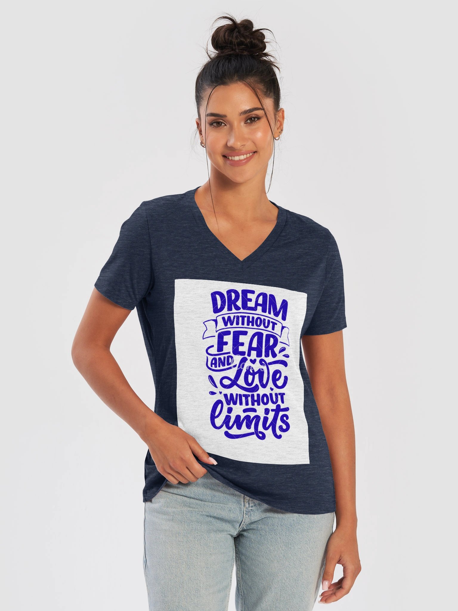 Dream Without Fear V-Neck Tee product image (50)