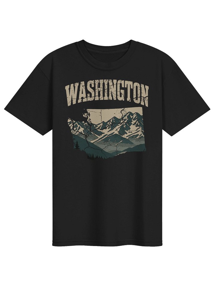 Washington Mountain T-Shirt | Vintage Pacific Northwest State Pride Tee product image (1)
