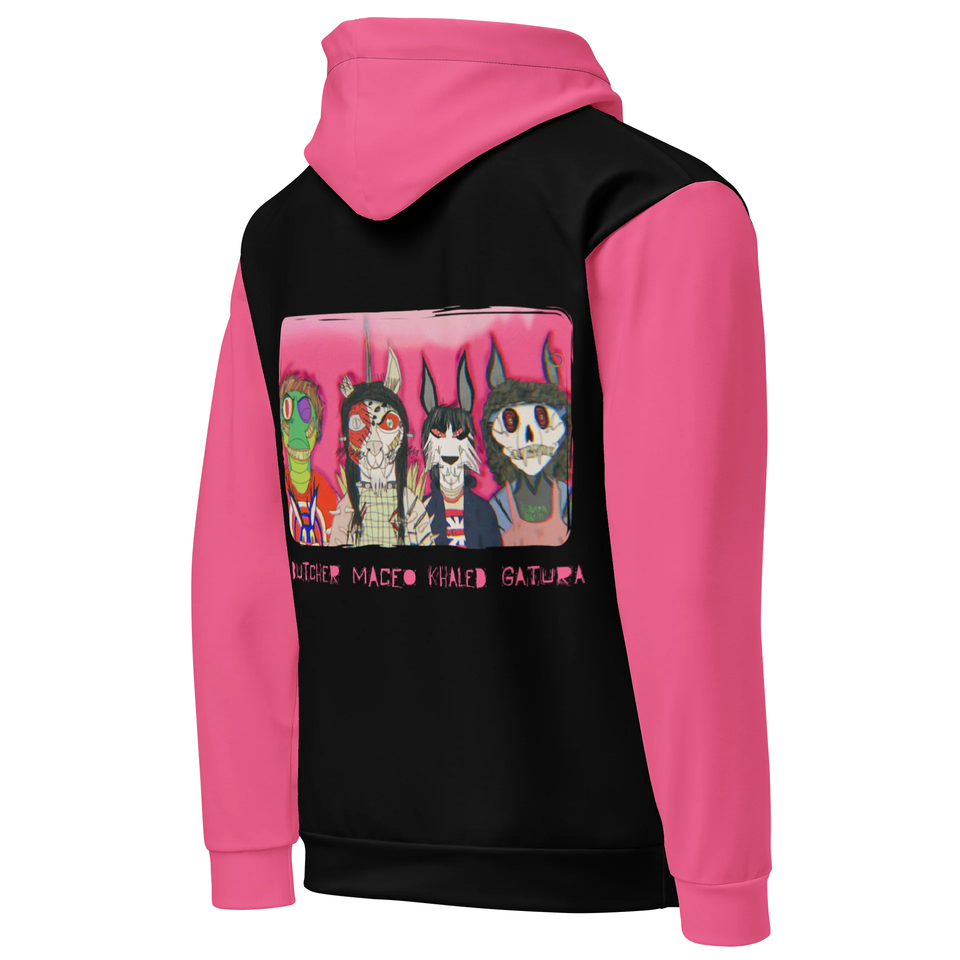 Feral Minds Pink Graffiti Hoodie product image (4)