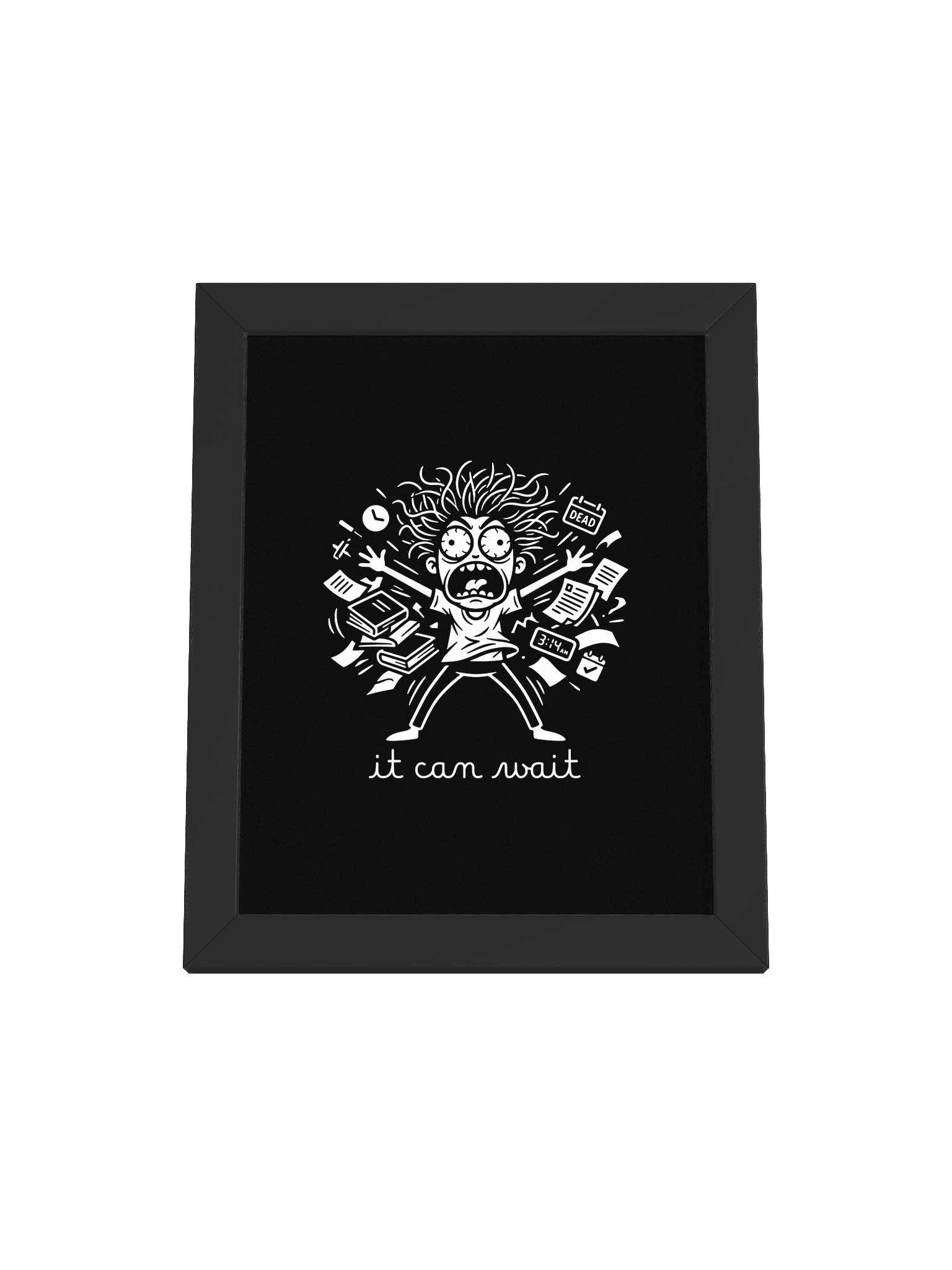 It Can Wait Poster, Night Anxiety Relief Wall Art, Overthinking Minimalist Print, Calm Mind Home Decor, Stress Relief Gift, Mental Health Aesthetic Wall Print product image (7)