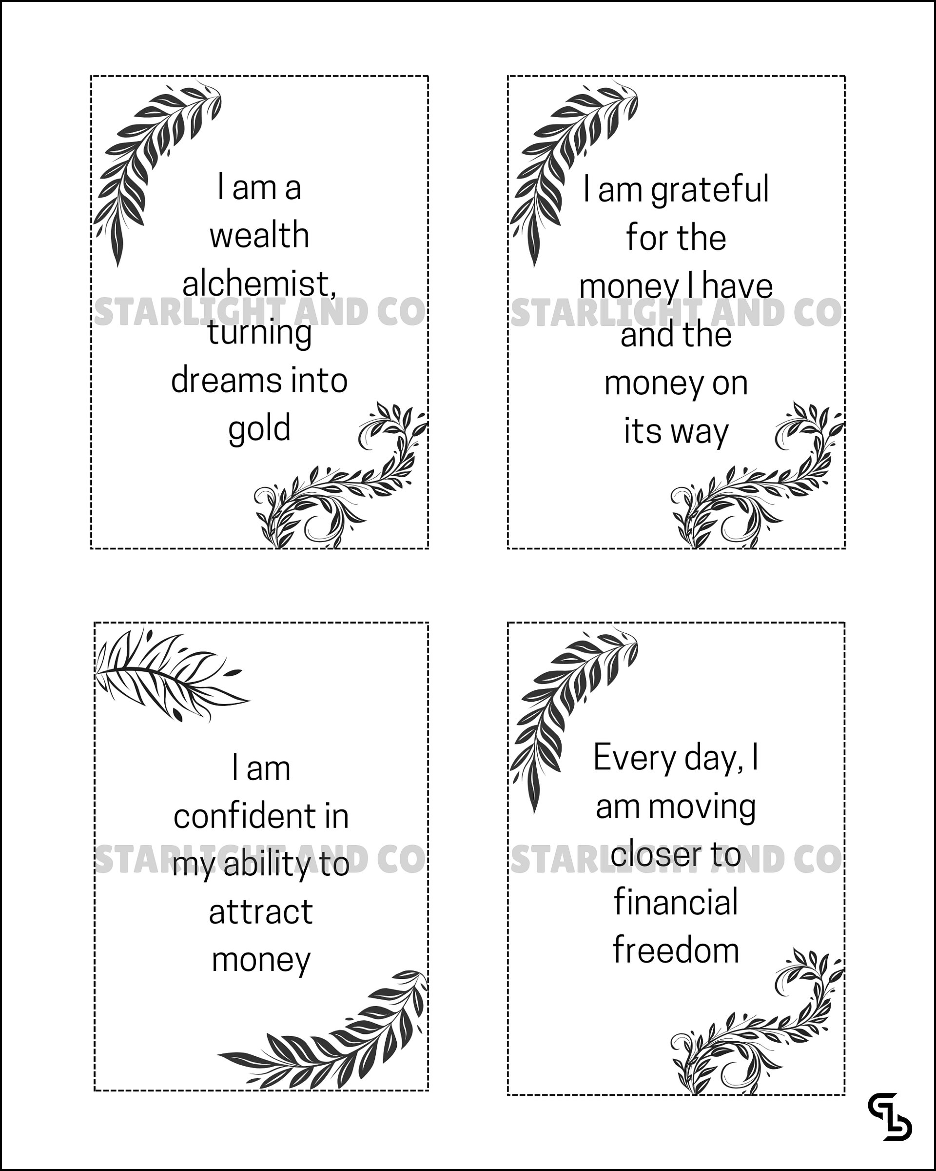42 Money Manifestation Cards, 2.5 x 3.5 Inches Cards, Digital Manifestation Cards, Wealth Manifestation Cards product image (2)