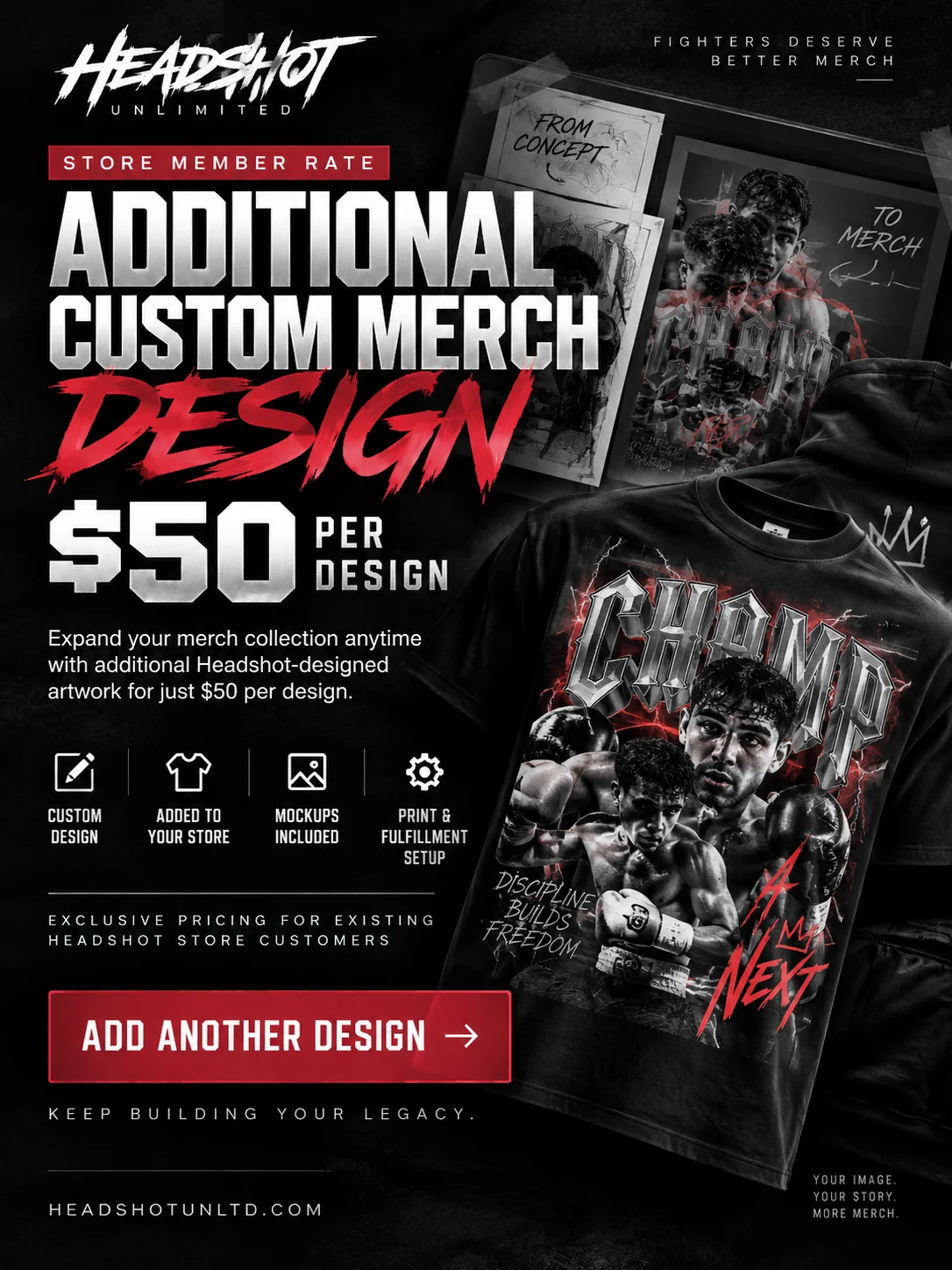 Additional Custom Merch Design | Store Member Rate product image (1)