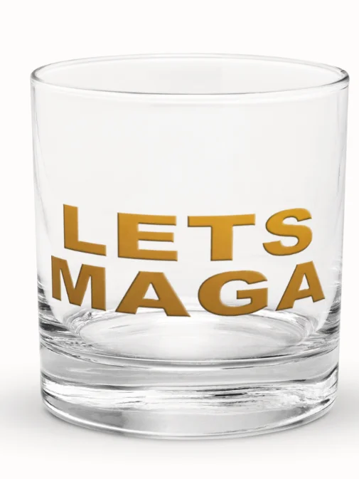 Golden 'LETS MAGA' Rocks Glass product image (1)