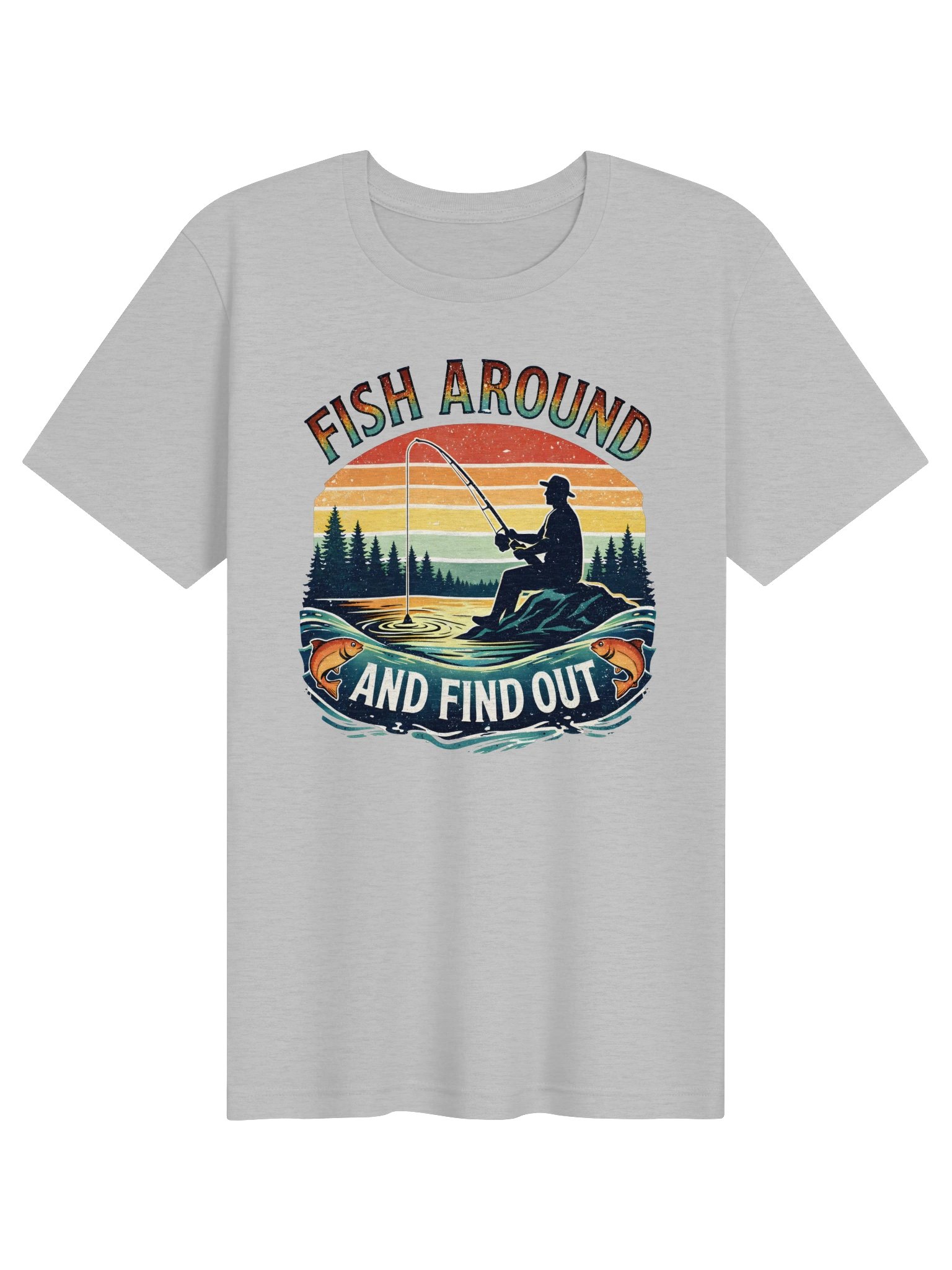 Fish Around and Find Out T-Shirt | Funny Retro Fishing Shirt product image (5)