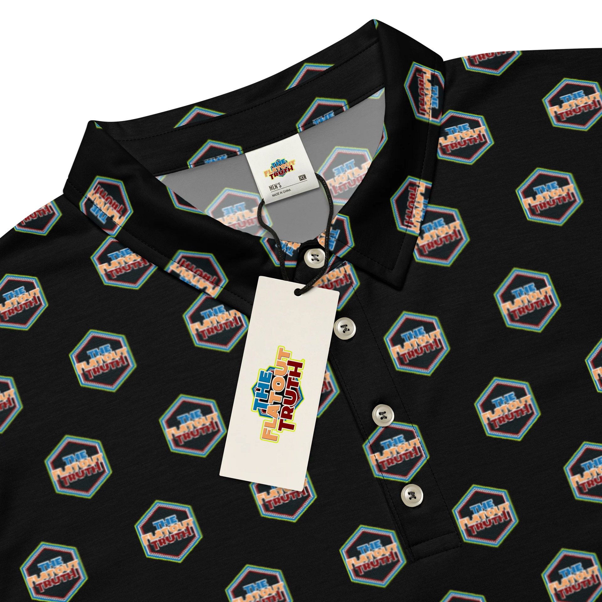 TFOT SlimFit Sandy HexaFusion Black Polo Shirt product image (2)