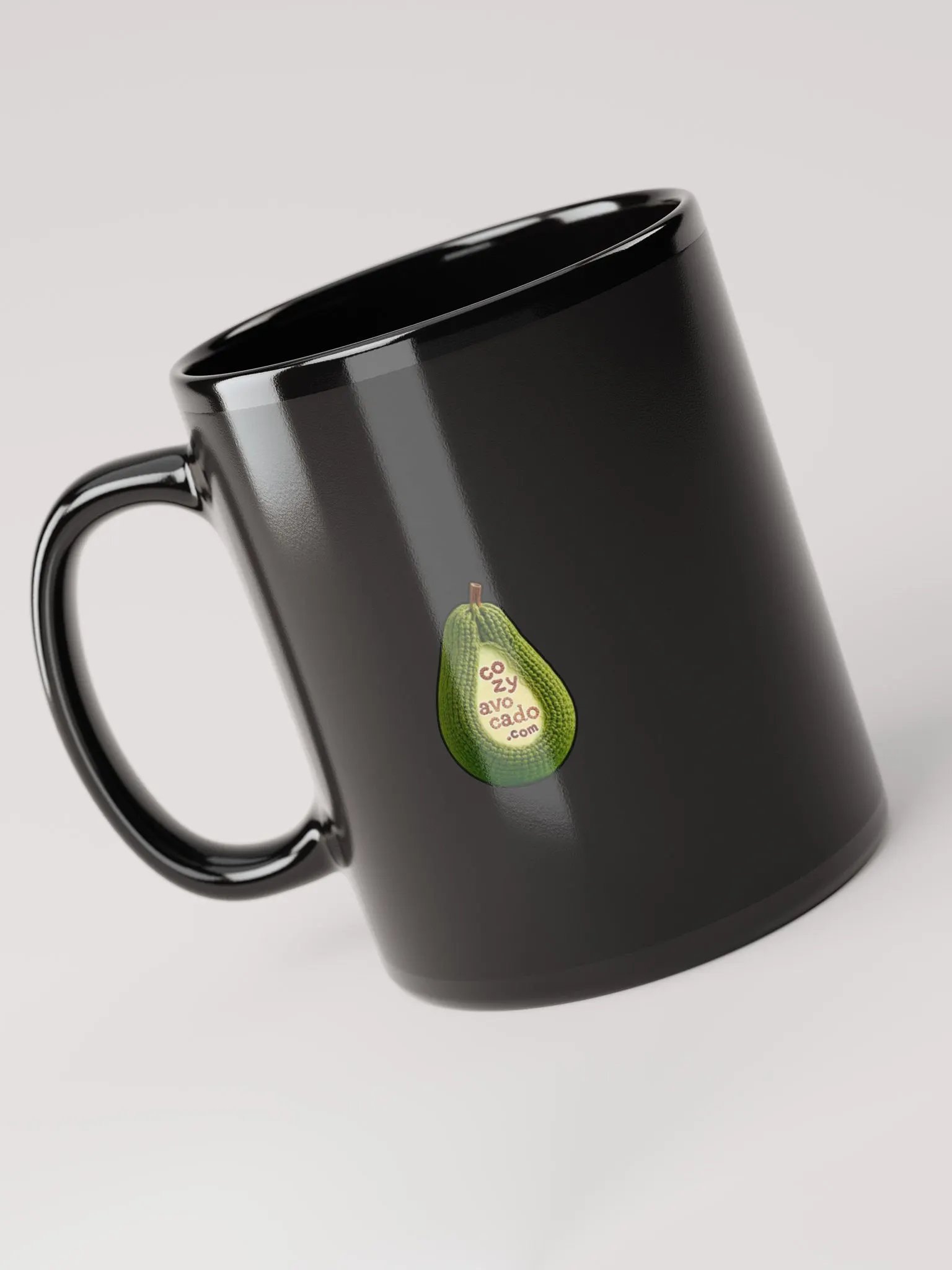 CozyAvocado Black Glossy Tomato Mug #1 product image (3)