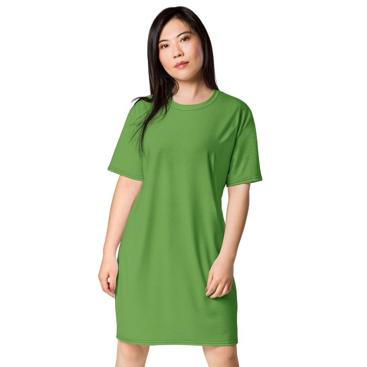 Oversized T-Shirt Dress - Vibrant Green, Sizes 2XS-6XL product image (1)