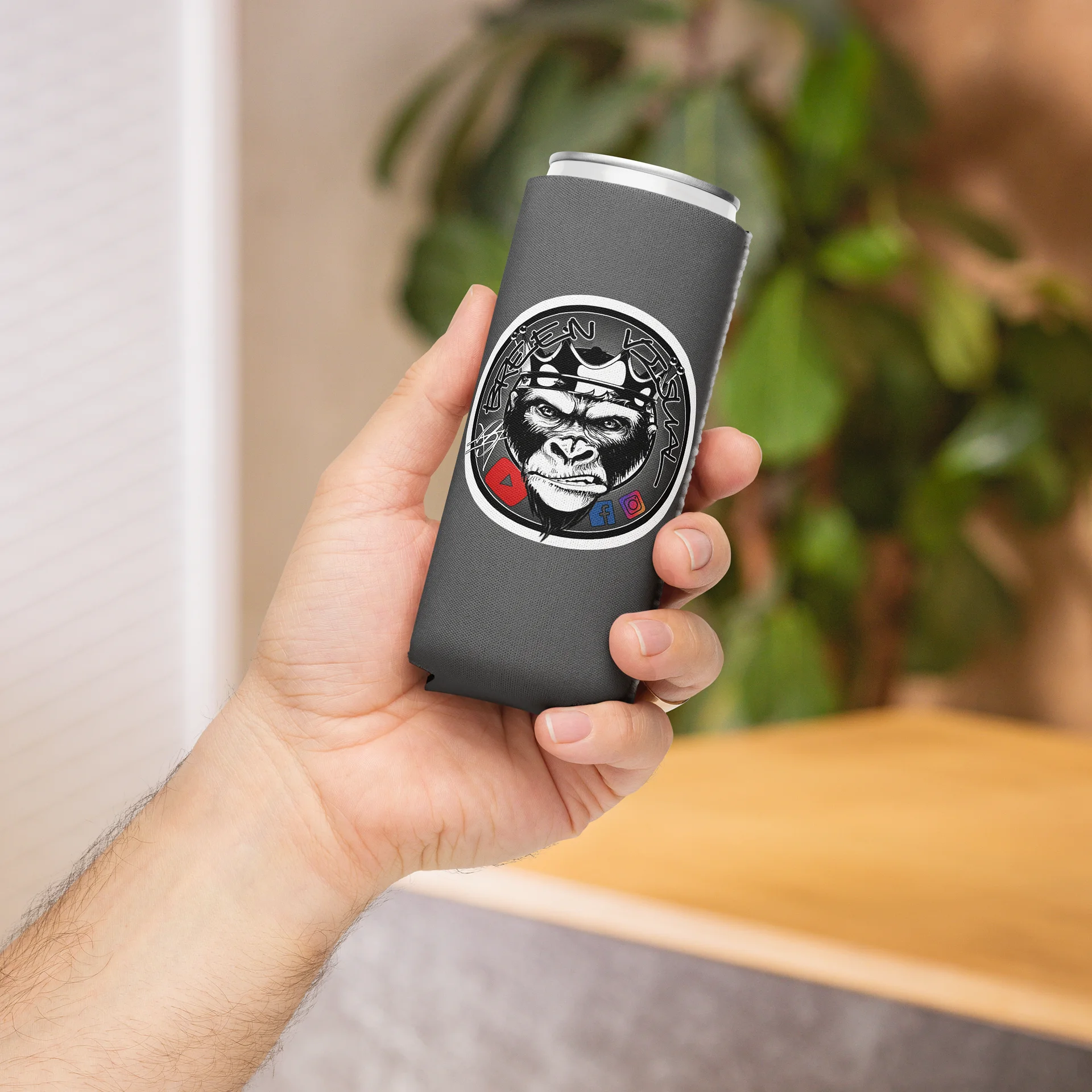 Signature 1 Gorilla Koozie - Grey (slim) product image (4)