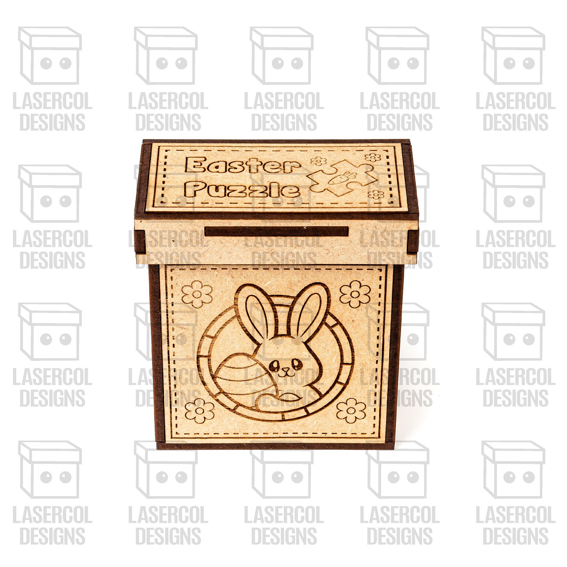Easter Bunny Puzzle With Box Set 4 (2 Sizes) - Laser Cut Files product image (3)
