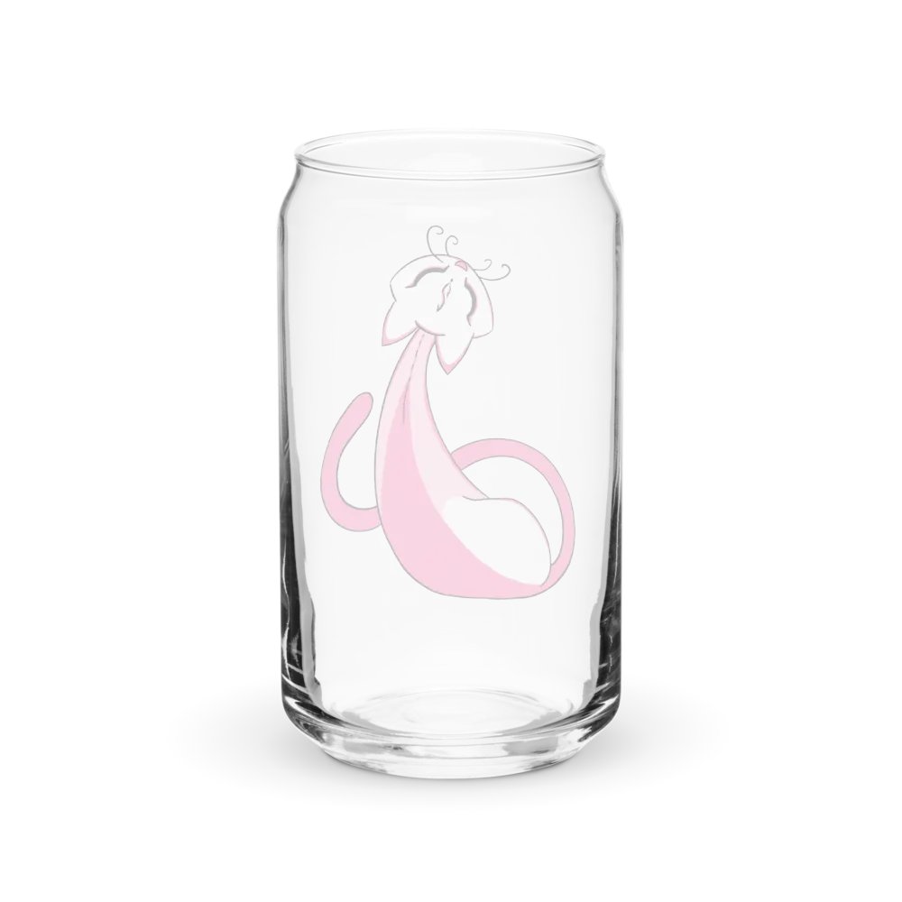 Calming Pink Cat Can-Shaped Glass product image (3)