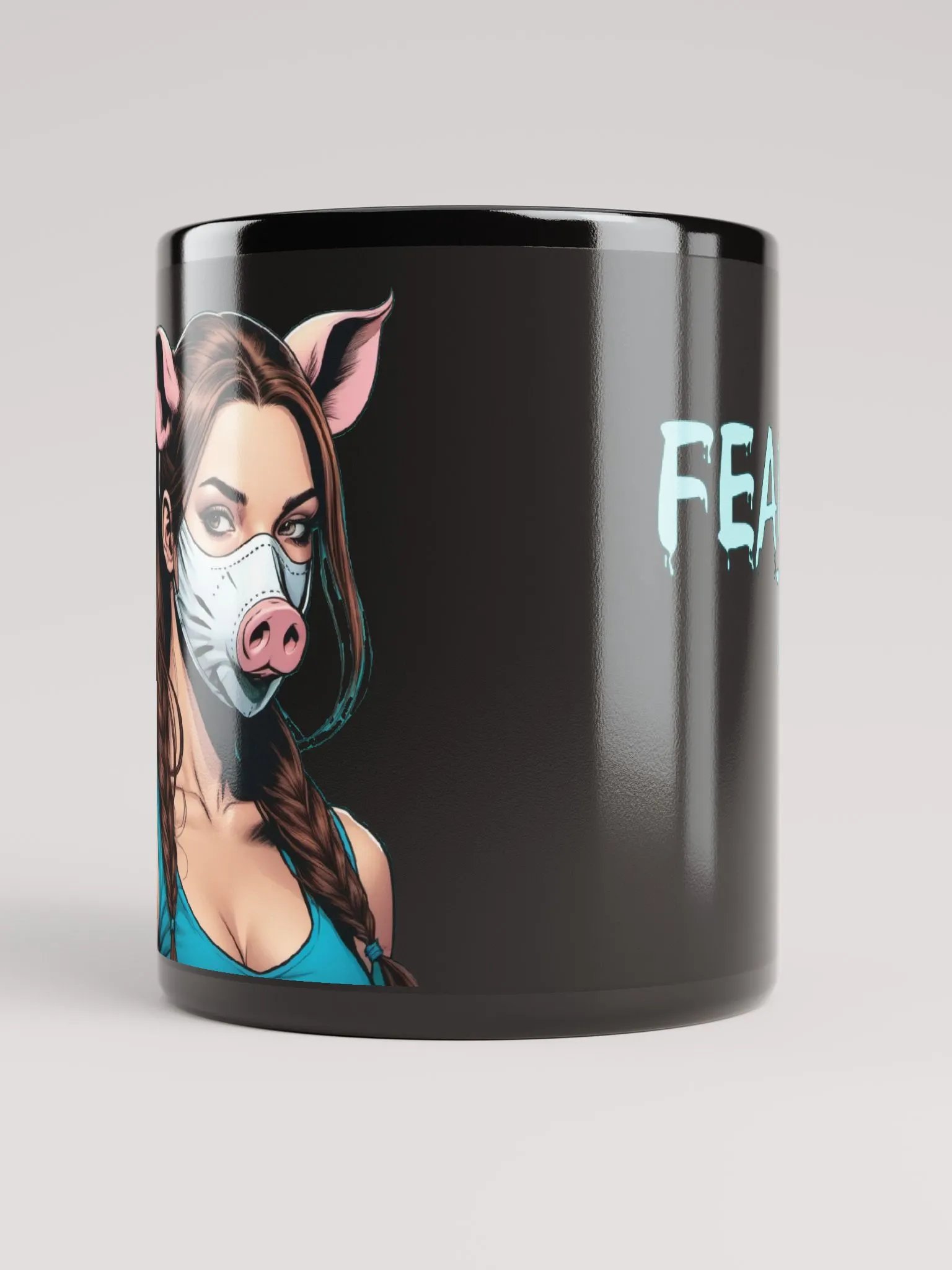 Fear The Pig Black Mug product image (6)