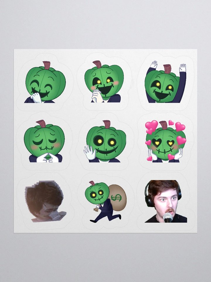 Expressive Pumpkin Head Sticker Set product image (1)