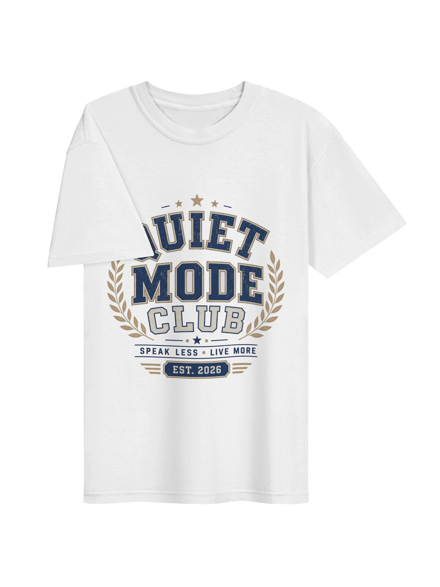Quiet Mode Club Varsity Tee – Minimal Introvert Graphic Shirt product image (3)