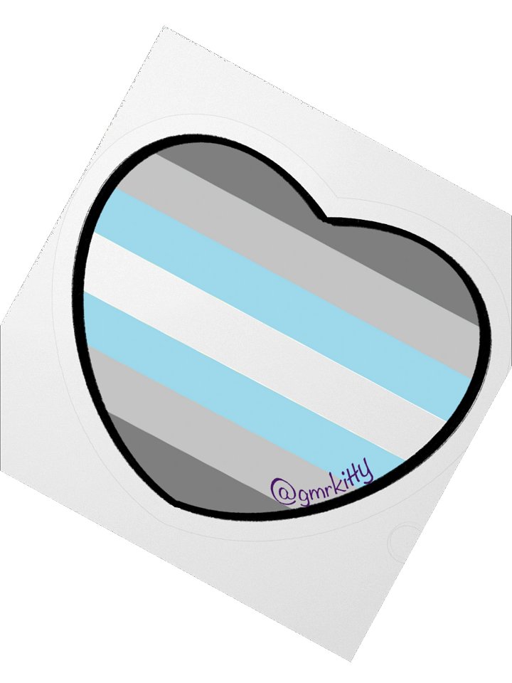Demiboy Pride Heart Sticker product image (6)
