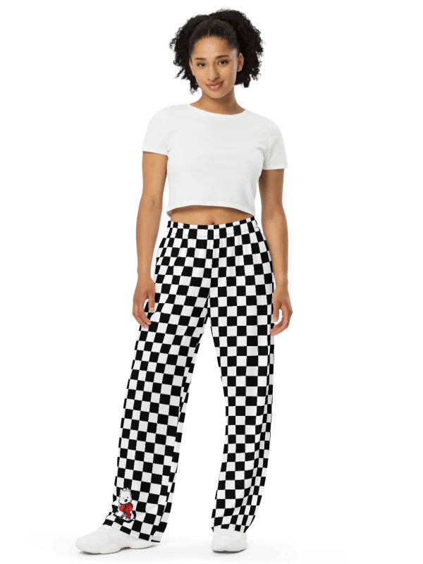Valentine Westie Checkered Wide Leg Pants product image (1)