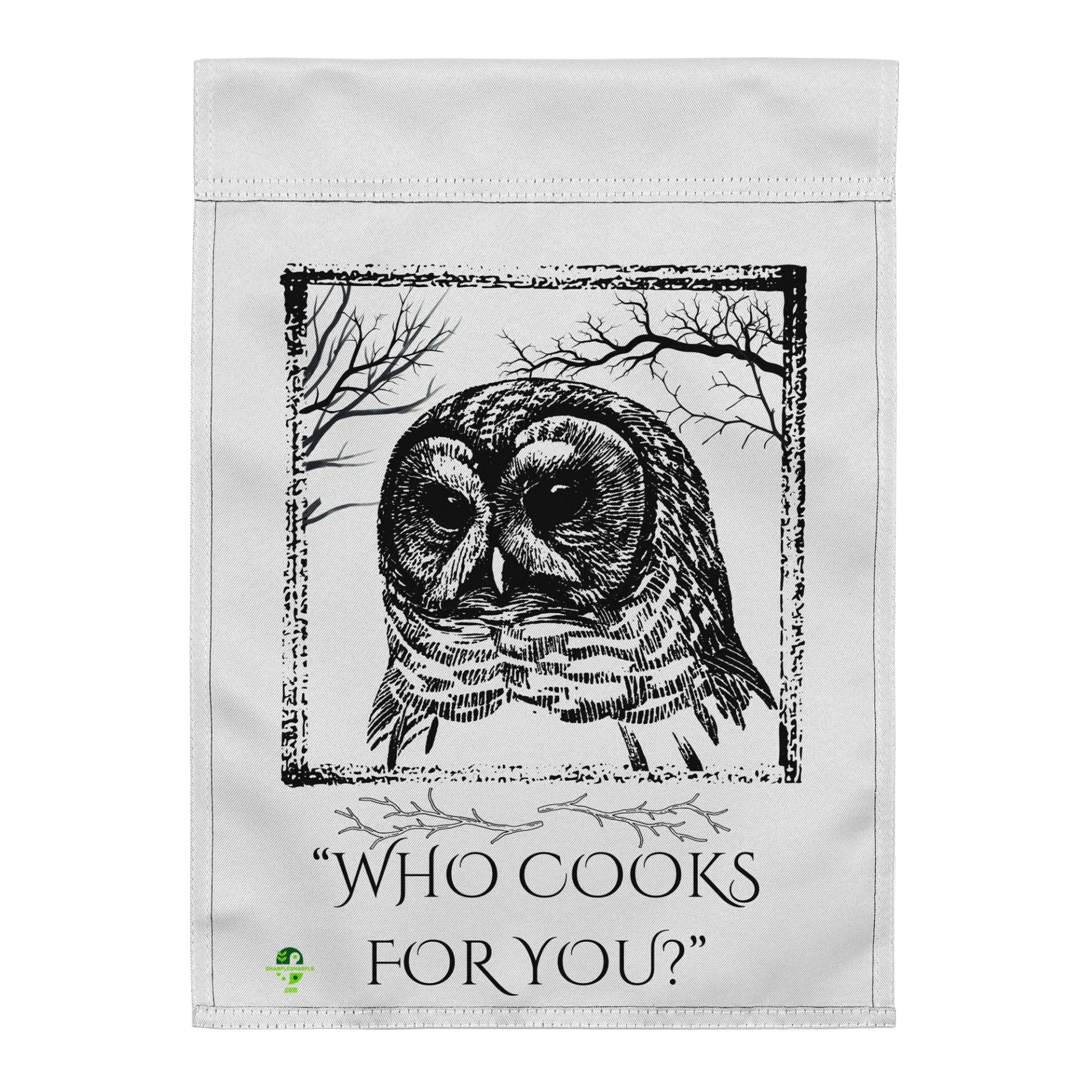 Barred Owl - "Who Cooks For You?" Call Animal Garden Flag product image (2)