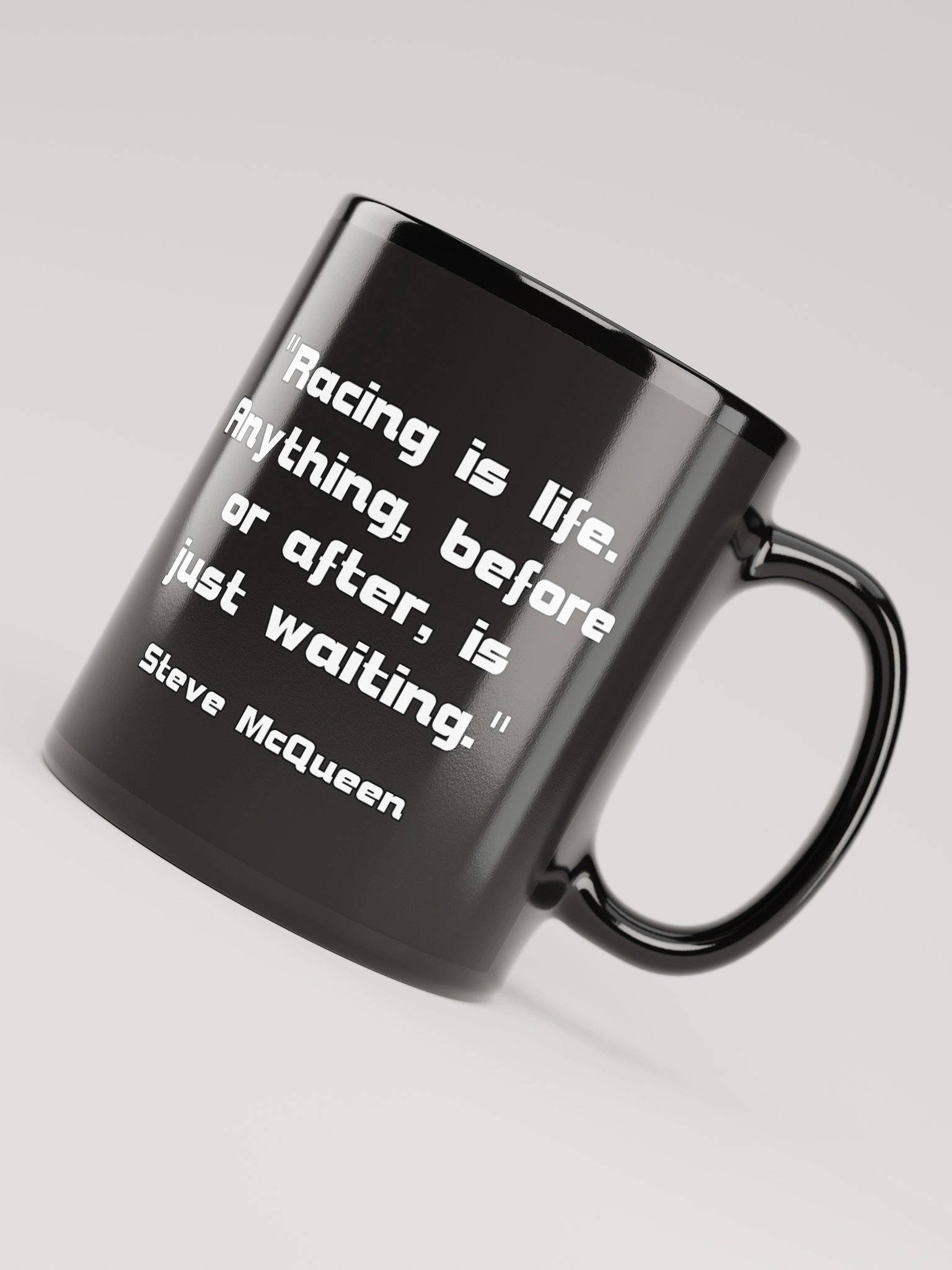 Cool Sheep Black Mug "Racing is life..." product image (6)