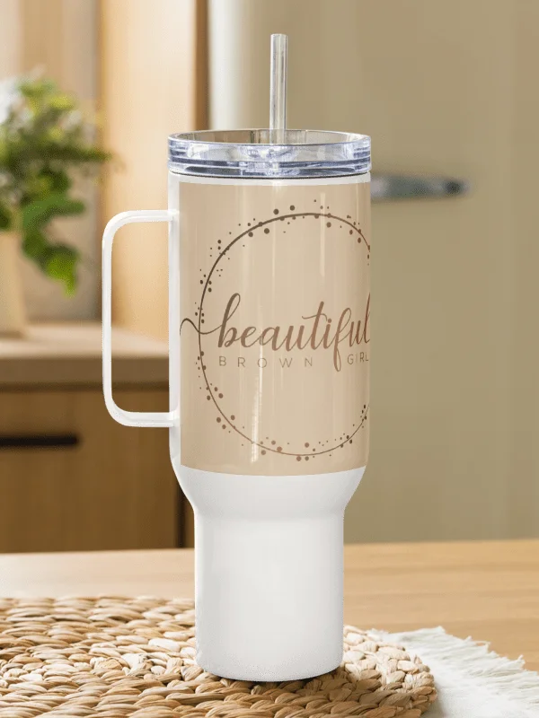Beautiful Brown Girl Travel Mug product image (2)