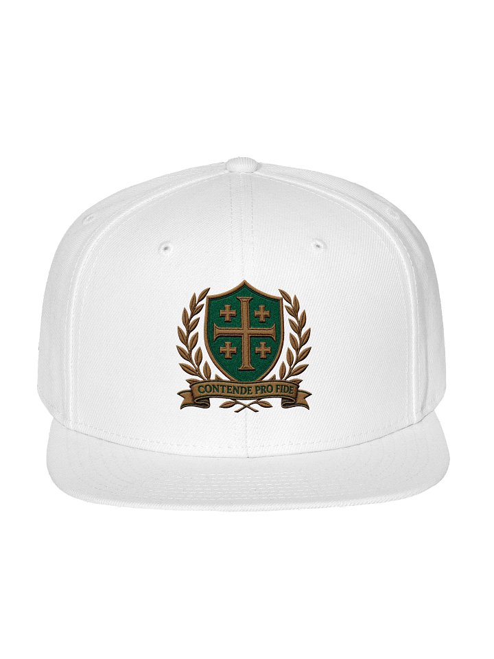 White/Green Contende Pro Fide Emblem Snapback product image (1)