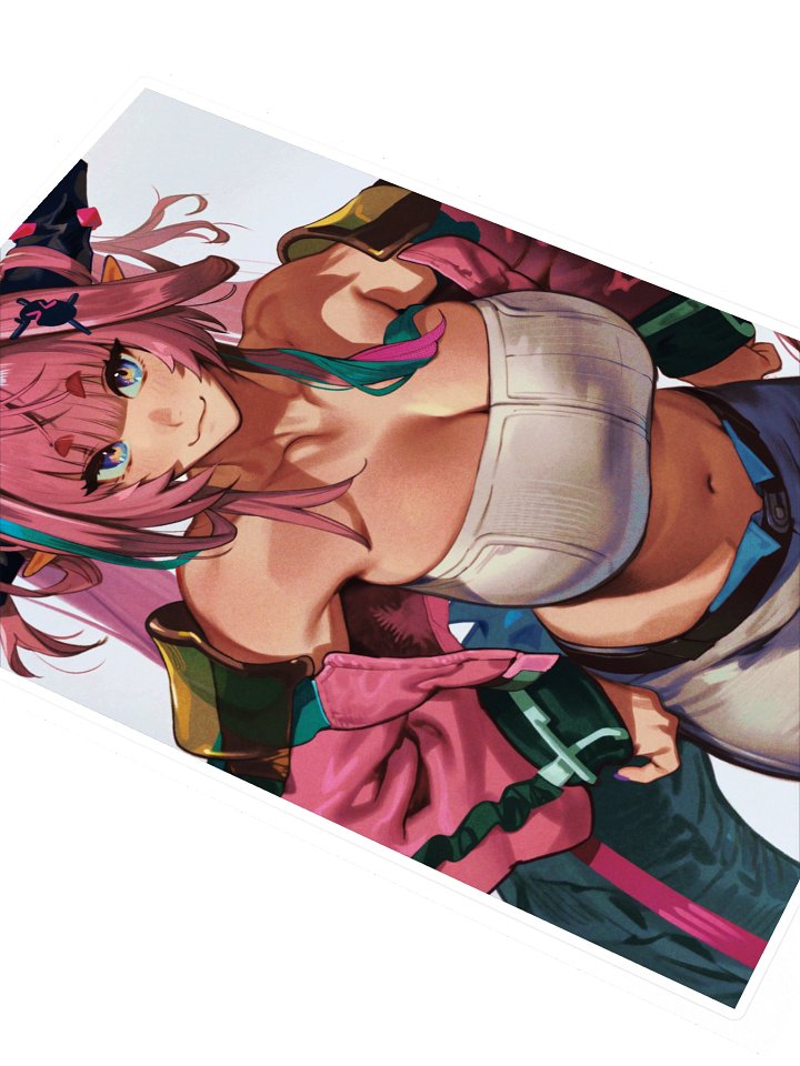 Pink Hair Horn Girl Sticker product image (2)