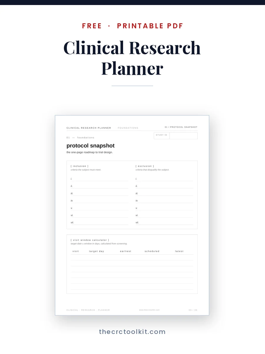 Free Clinical Research Planner product image (1)