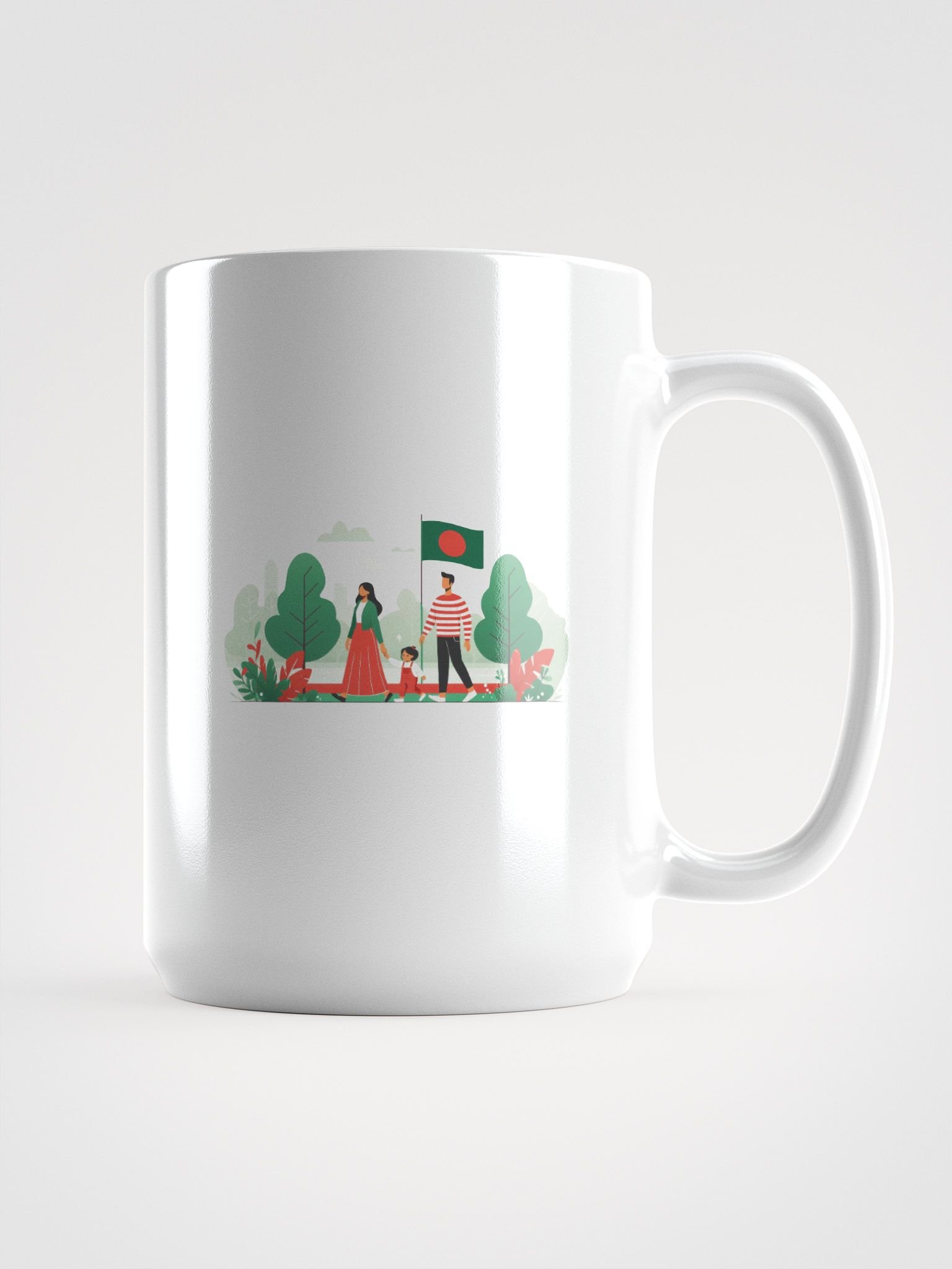 Bangladeshi Family Walking in Park – Mug product image (1)