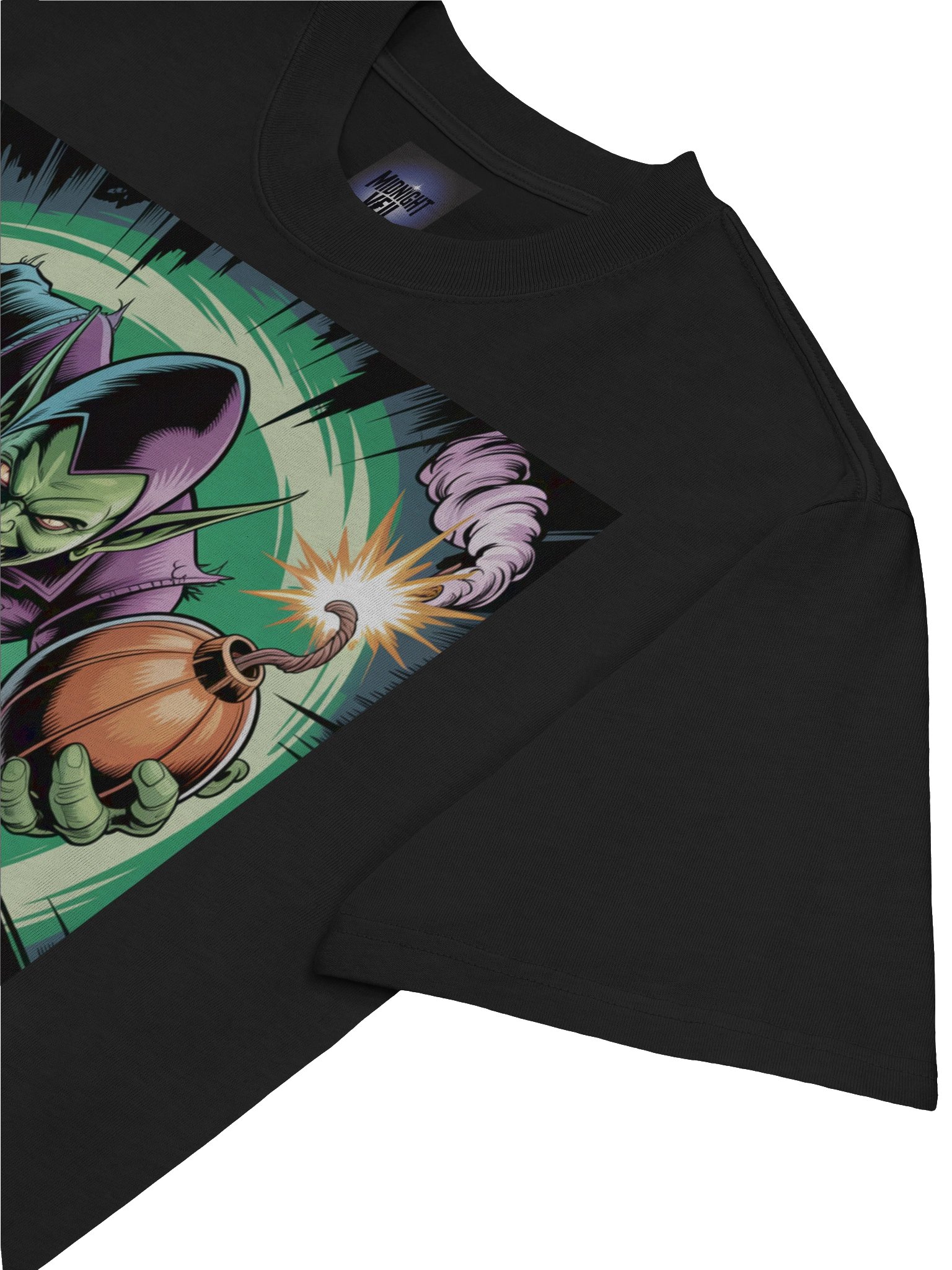 Green Goblin Pumpkin Blitz Oversized Faded T-Shirt – Goblin's Glider Gambit product image (7)