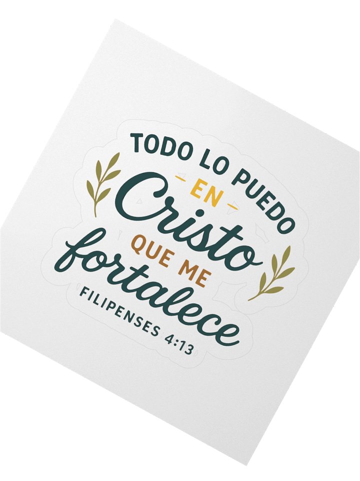 Spanish Faith Sticker – “Todo lo puedo en Cristo” – Christian Kiss-Cut Vinyl product image (2)