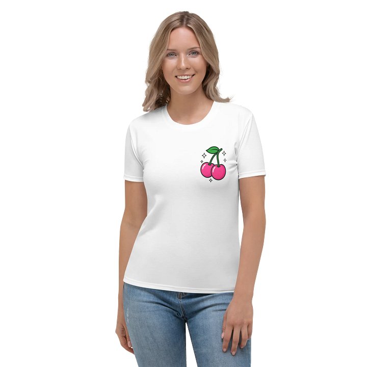 Club Cherry Ladies White Tee product image (1)