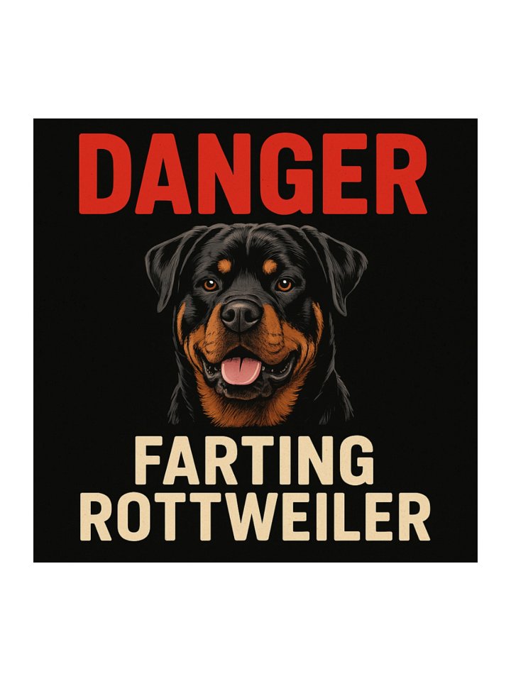 Danger: Farting Rottweiler Sticker product image (3)