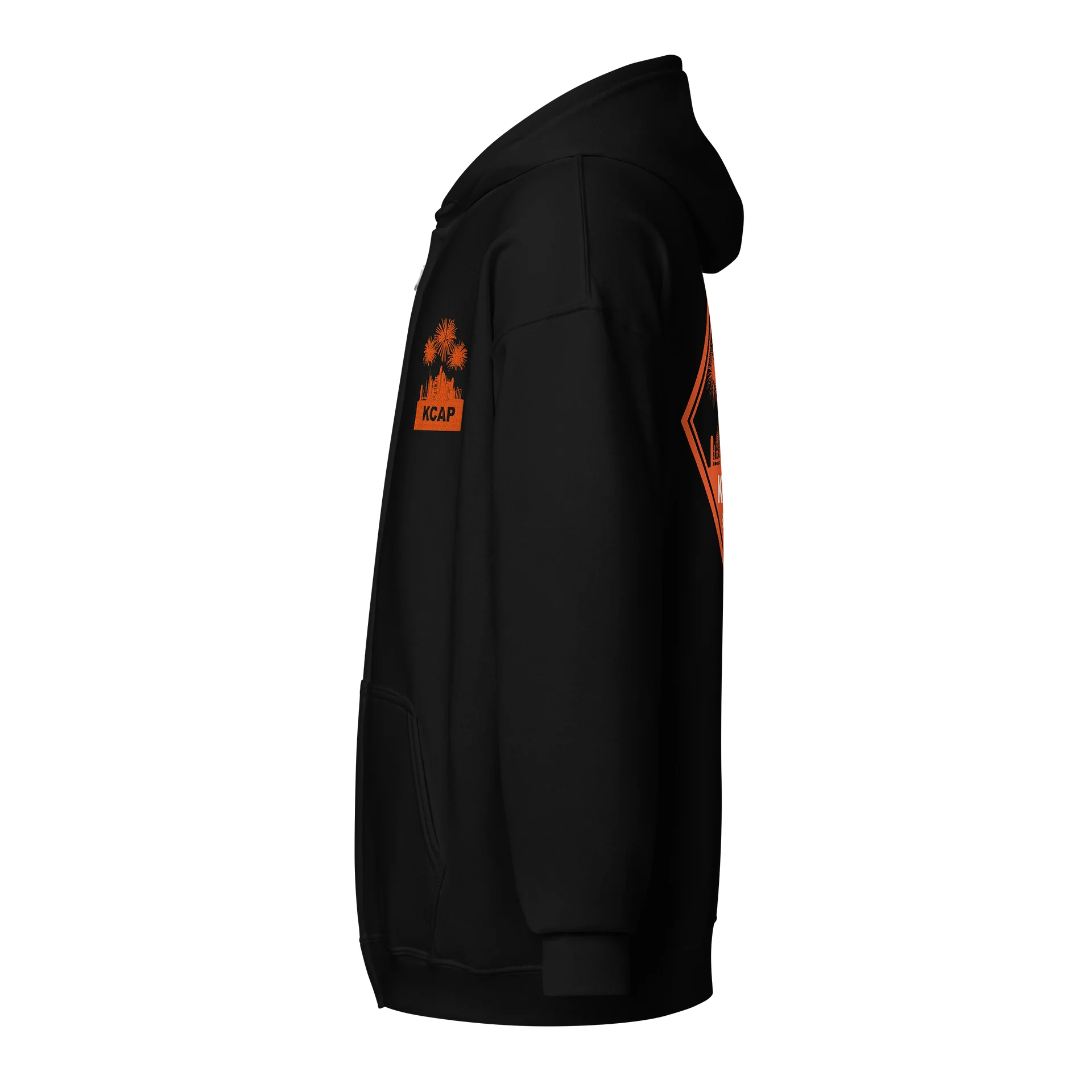 Zip Up Hoodie - Orange Logo product image (4)