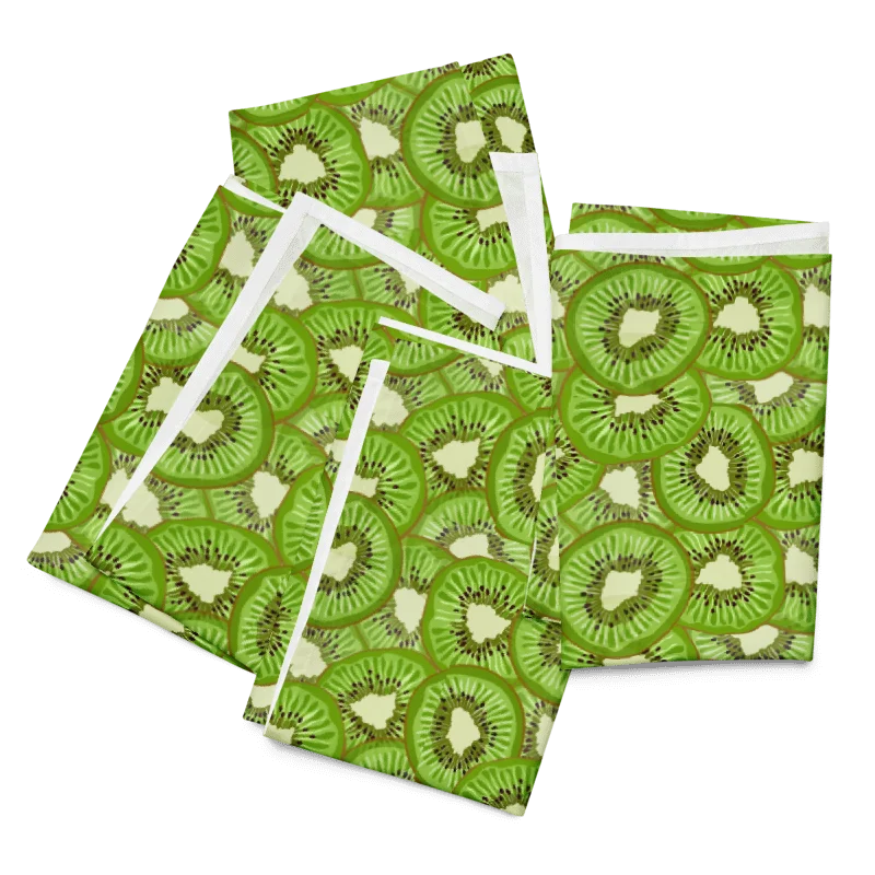 Kiwi Fruit Cloth Napkin Set (4-Pack) | Reusable Cloth Napkins for Tropical Table Decor product image (4)